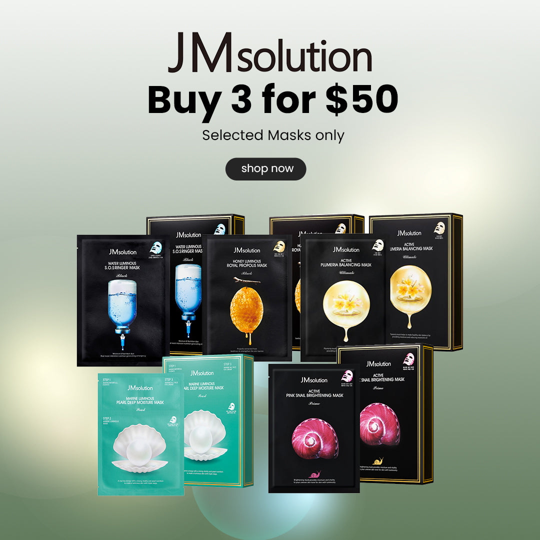 JM Solution: Any 3 Sheet Masks for $50!