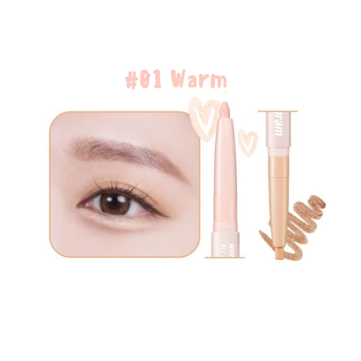 Colorgram All In One Aegyo-Sal Maker liquid eyeliner in warm tone, featuring precise tip for detailed eye makeup application.
