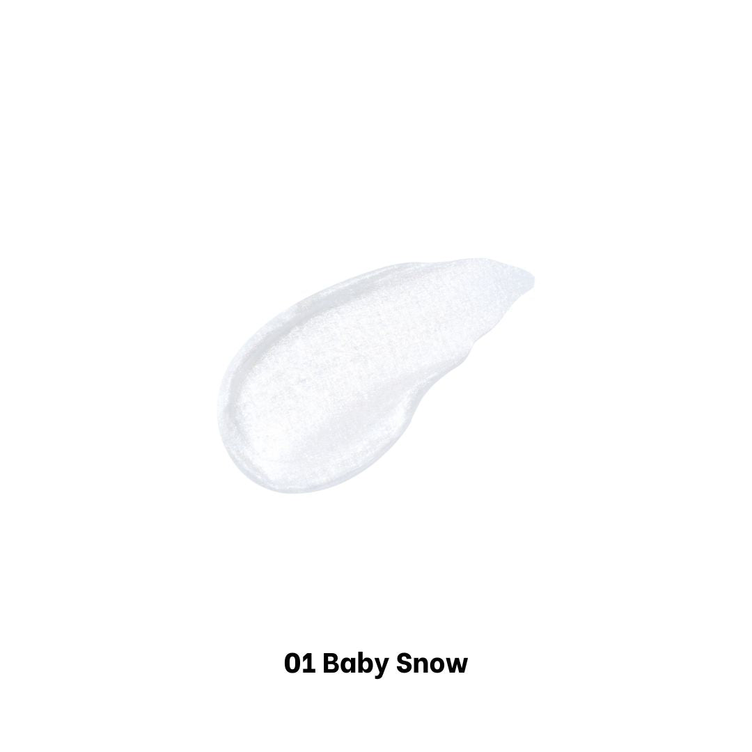 Clio Moon Glass Liquid Glitter Sweet Cloud eyeshadow with shimmering cloud-like texture, in a soft, luminous shade.
