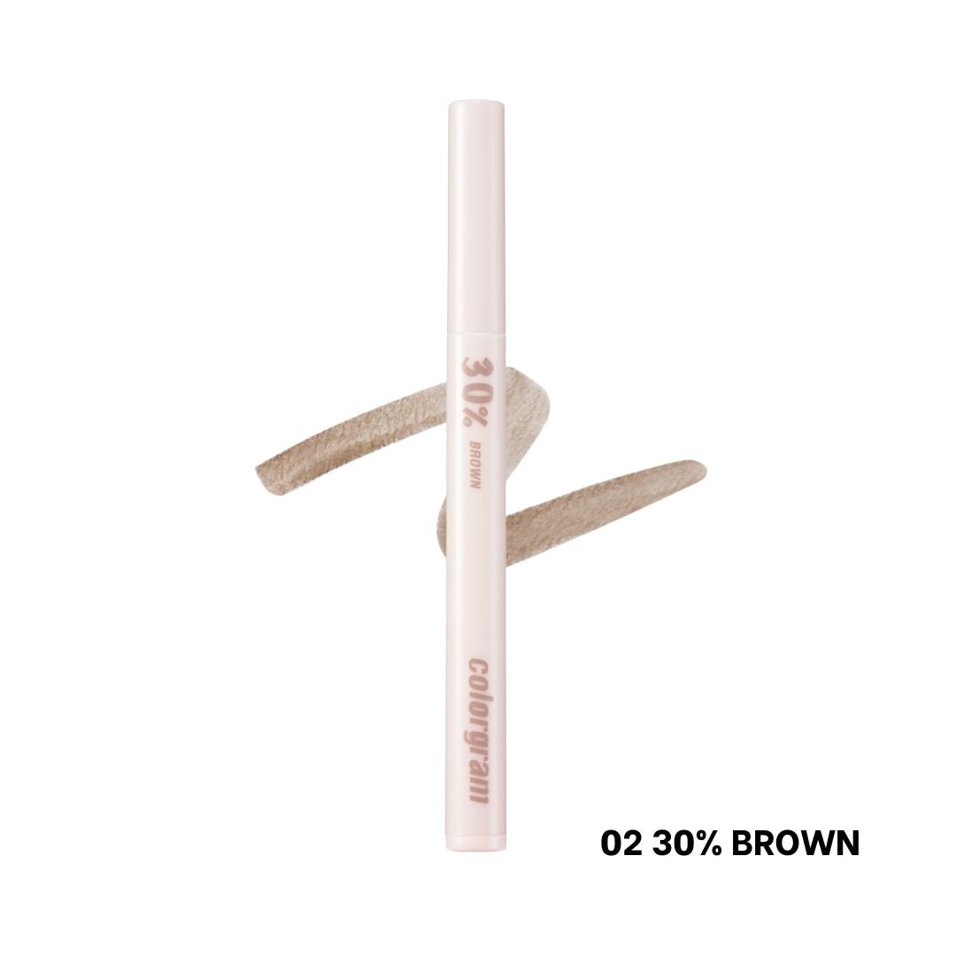 Colorgram Shade Re-Forming Brush Liner liquid eyeliner pen with fine brush tip for precise eye makeup application.