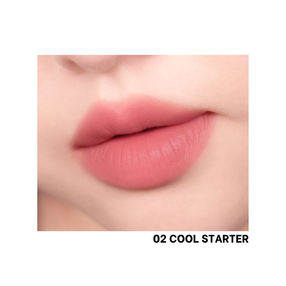 Peripera Over Blur Tint lip tint in Cool Starter shade, showcasing smooth application and vibrant, long-lasting color on lips.