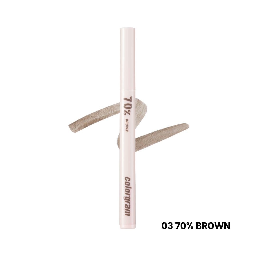 Colorgram Shade Re-Forming Brush Liner liquid eyeliner with a fine brush for precise application, shown in the image.
