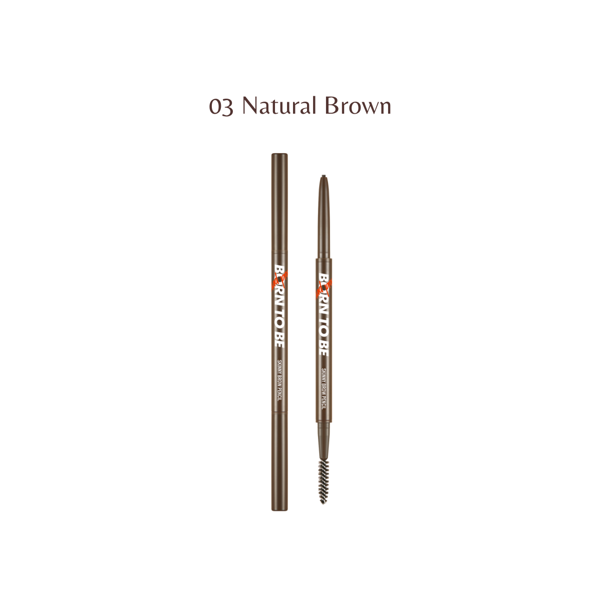 A'pieu Born To Be Madproof Skinny Brow Pencil for eyebrows, featuring a slim tip for precise brow shaping and filling.