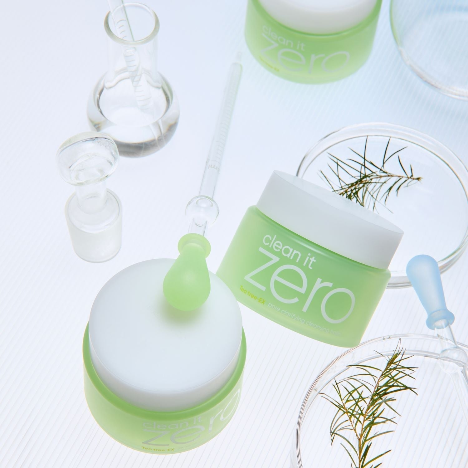 Banila Co Clean It Zero Pore Clarifying Cleansing Balm with a smooth, creamy texture in a jar, designed for oil and balm cleansing.