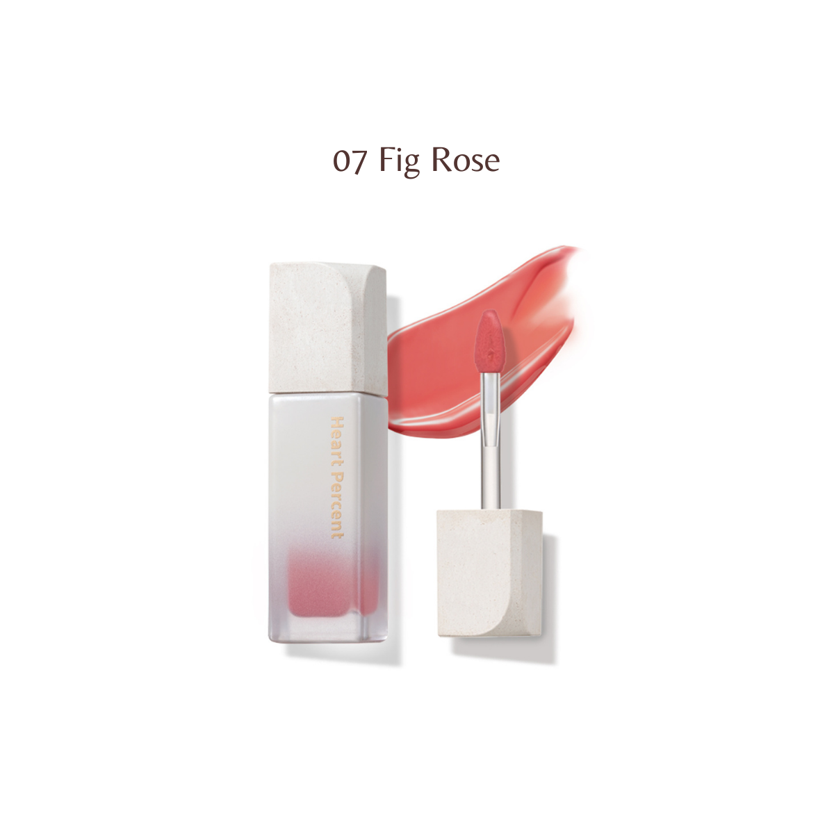 Heart Percent Dote on Mood Pure Glow Tint lip tint in 14 colors, showcasing various shades of the natural lip color palette.