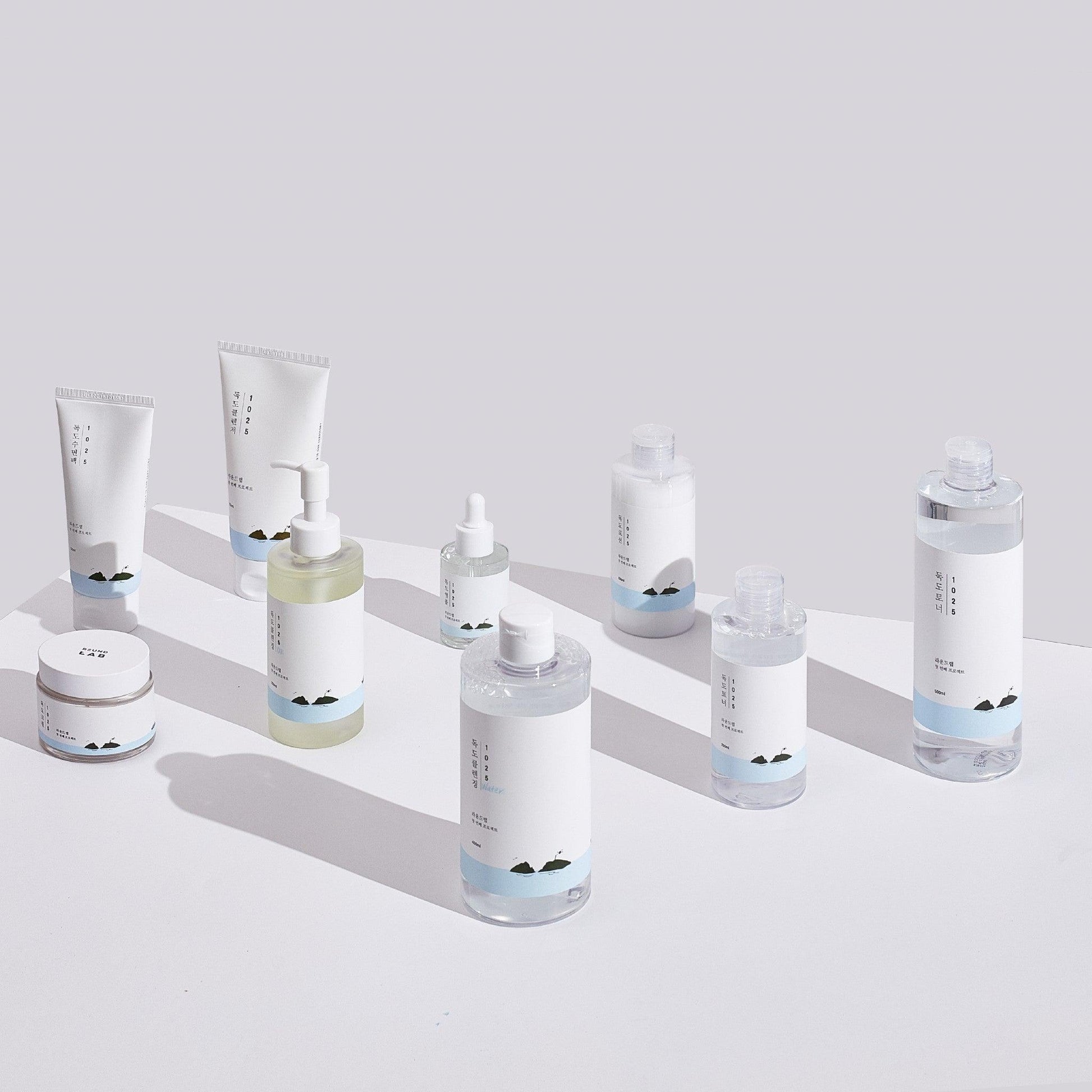 Round Lab Dokdo Cream face moisturizer in an 80ml jar, featuring a rich, hydrating formula for nourishing skin.