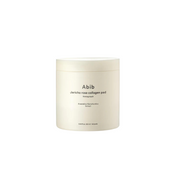 Abib Jericho Rose Collagen Toner Pad with 60 firming skincare pads, showing textured pads soaked in rose-infused toner.