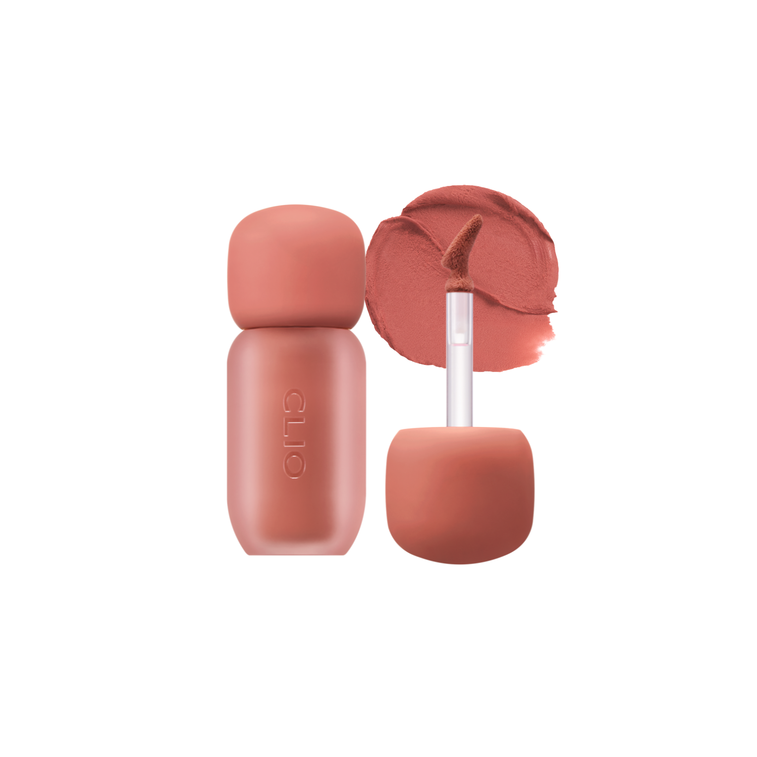 Clio Volumate Blur Tint lip tint in 8 shades, featuring a close-up of the colorful lip tint tubes with sleek packaging.