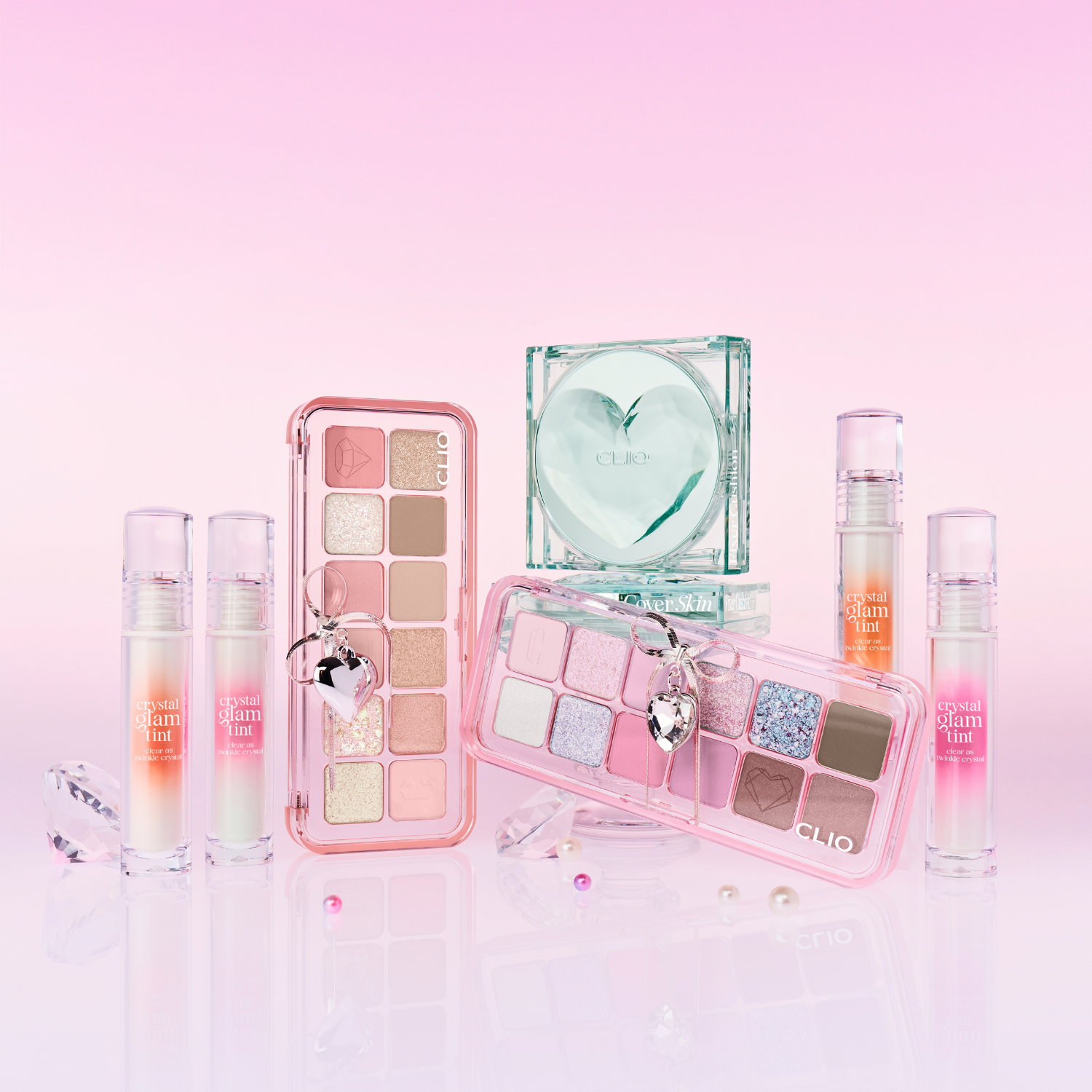 Clio Pro Eye Palette Air luxury eyeshadow palette with neutral and shimmer shades in sleek packaging.