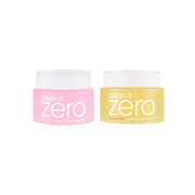 Banila Co Clean It Zero Cleansing Balm Original and Nourishing bundle in 100ml jars, featuring gentle makeup remover and skincare balm.