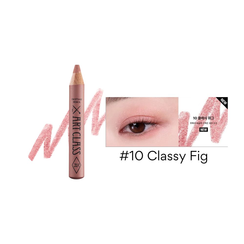 Too Cool For School Artclass Frottage Pencil eyeshadow swatch in warm beige with subtle shimmer on skin.