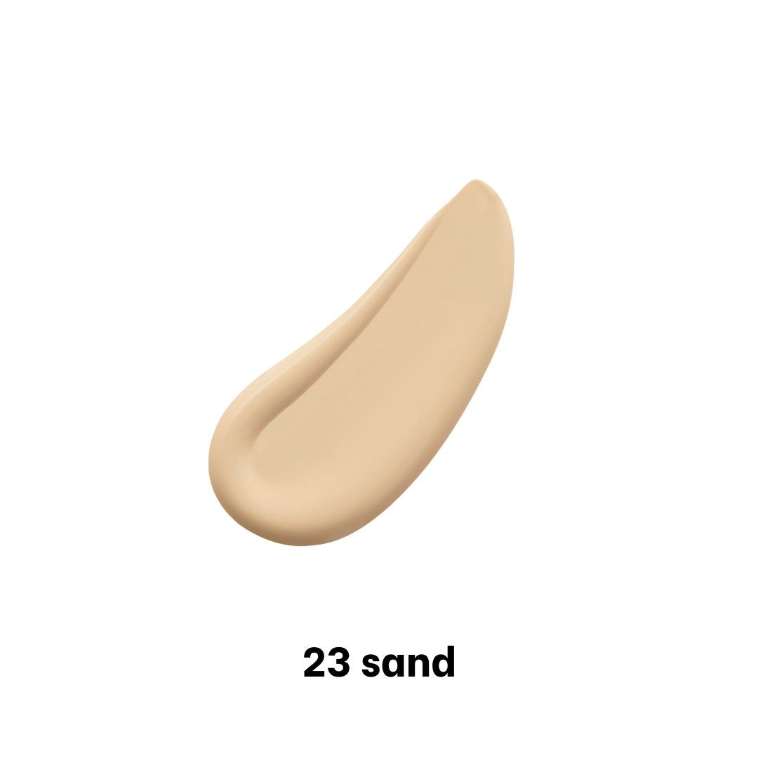 Missha Layering Fit Foundation Semi Glow liquid foundation bottle with semi-matte finish and sleek design.