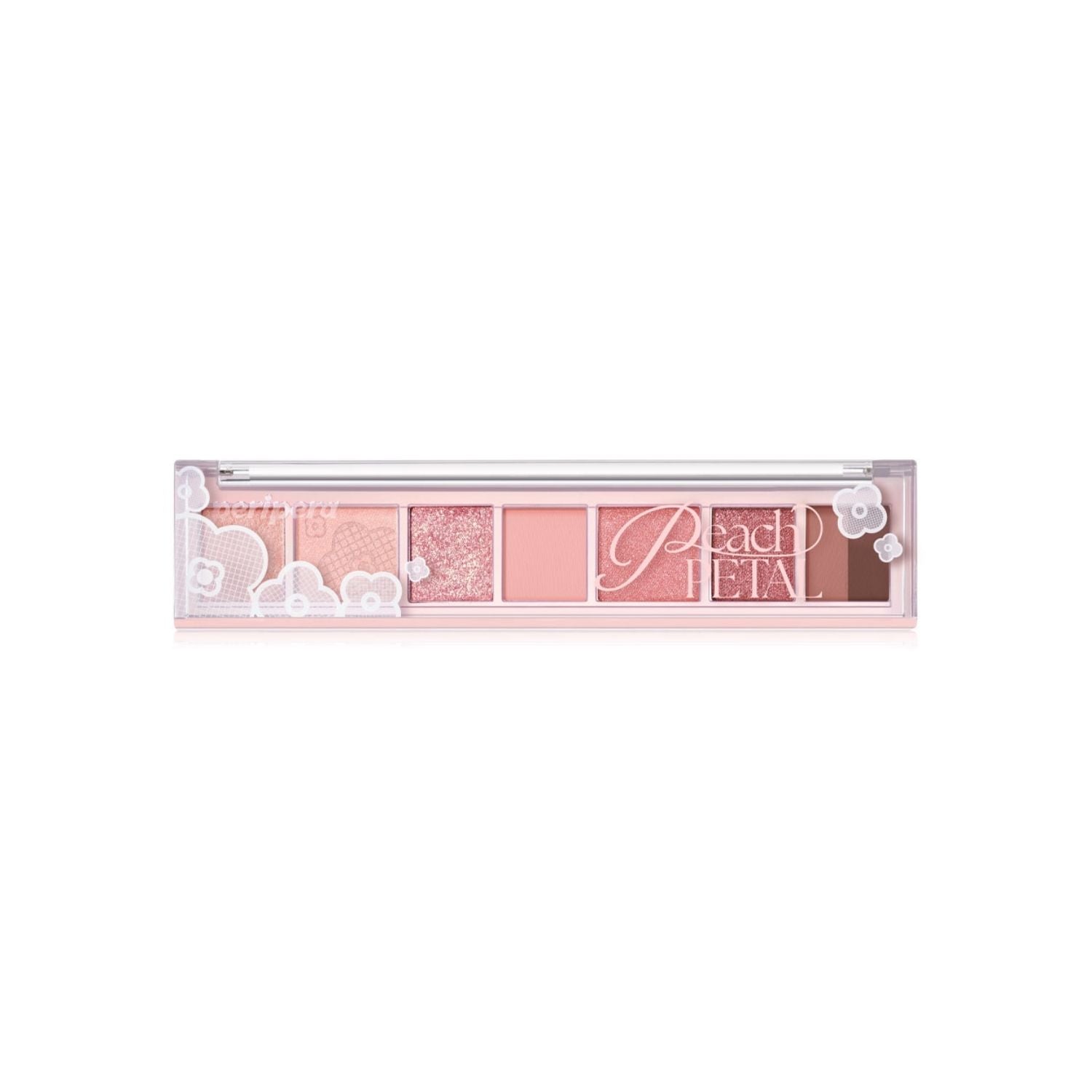 Peripera All Take Mood Palette eyeshadow with multiple colorful shades displayed in a compact palette.