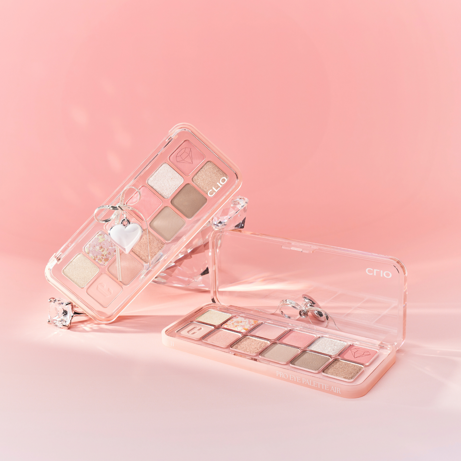 Clio Pro Eye Palette Air luxury eyeshadow palette with multiple color shades in sleek packaging