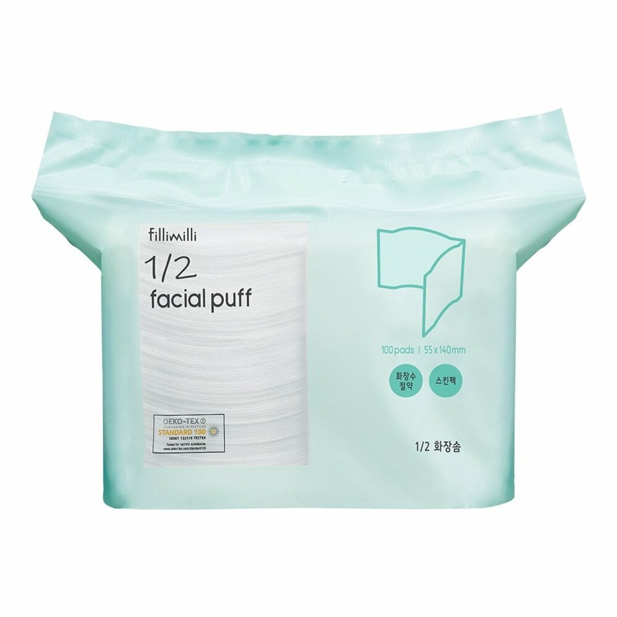 Fillimilli 1/2 Facial Puff [100pcs] | La Cosmetique
