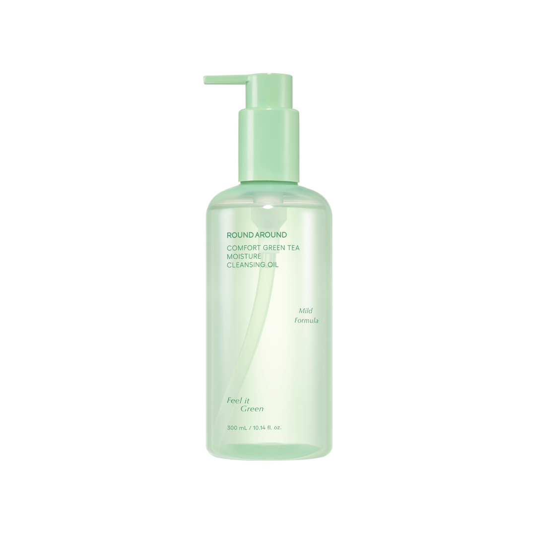 ROUND A’ROUND Comfort Green Tea Moisture Cleansing Oil 300ml - Shop K-Beauty in Australia