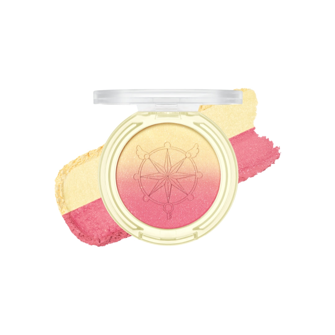 Peripera Pure Blushed Custom Cheek blush compact with soft pink and peach shades, showcasing a natural, blendable blush palette.