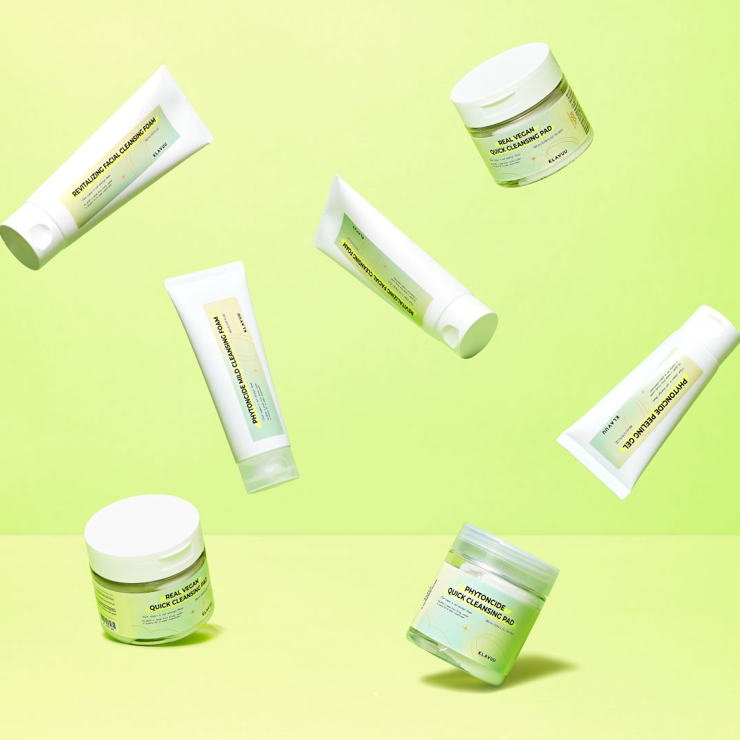 Klavuu revitalizing facial cleansing foam in a 150ml tube, showing the gel and foam cleanser product with clean packaging.