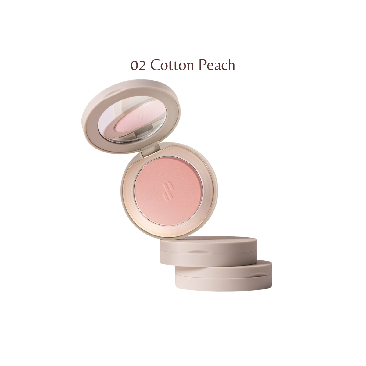 Heart Percent Dote on Mood Blurry Blush in two shades, featuring soft, blendable blush makeup with a blurry finish.