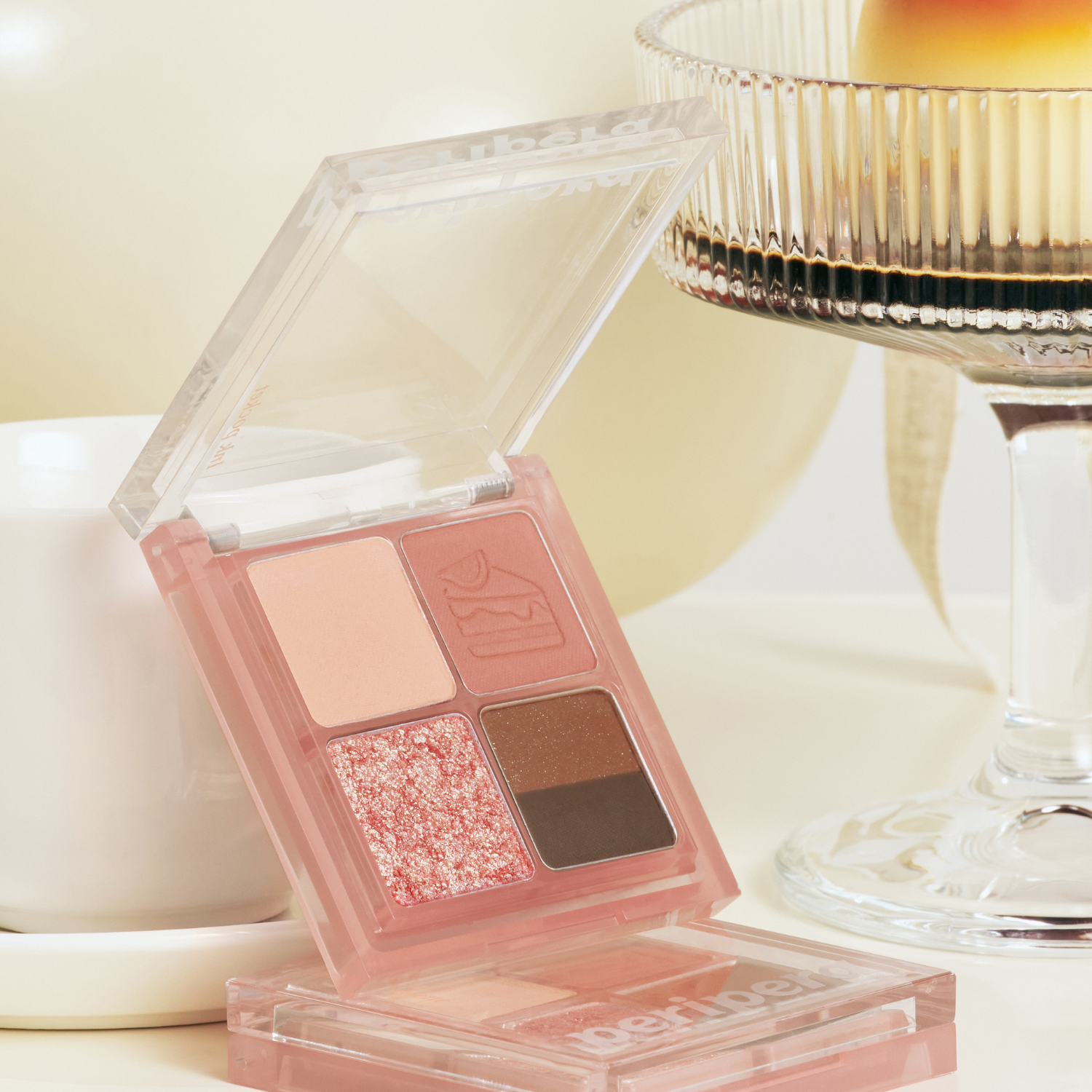 Peripera Ink Pocket Shadow Palette Soda Cafe version with 12 colorful eyeshadow shades in a compact palette.