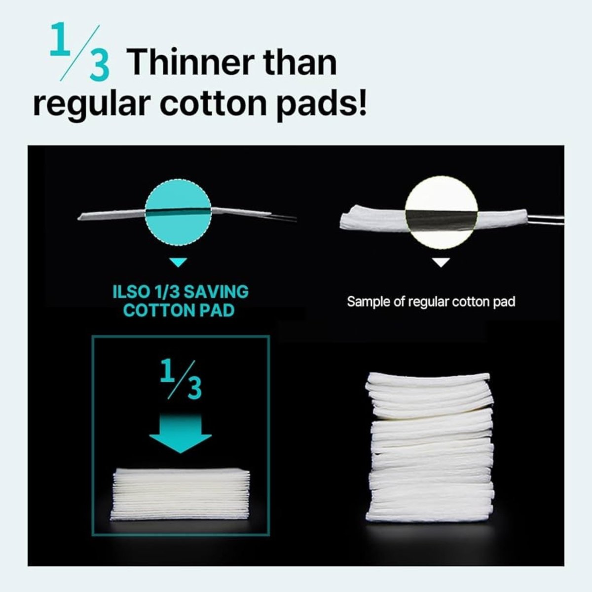 ILSO 1/3 Saving Cotton Pad 40Pads | La Cosmetique
