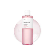 Medicube PDRN Pink Cica Soothing Toner 250ml bottle with pink and white label, featuring a clear liquid inside.