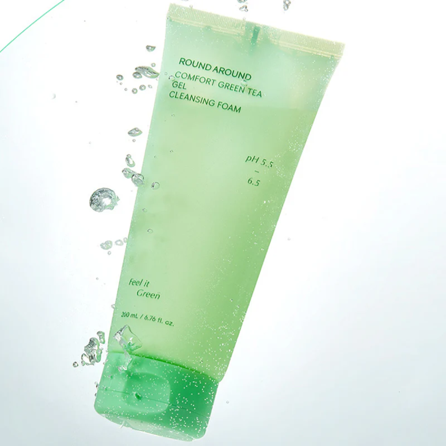 ROUND A’ROUND Comfort Green Tea Gel Cleansing Foam 200ml - Shop K-Beauty in Australia