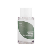 Isntree Mugwort Calming Powder Wash 15G, natural powder cleanser with mugwort for soothing skin, shown in a clear container.