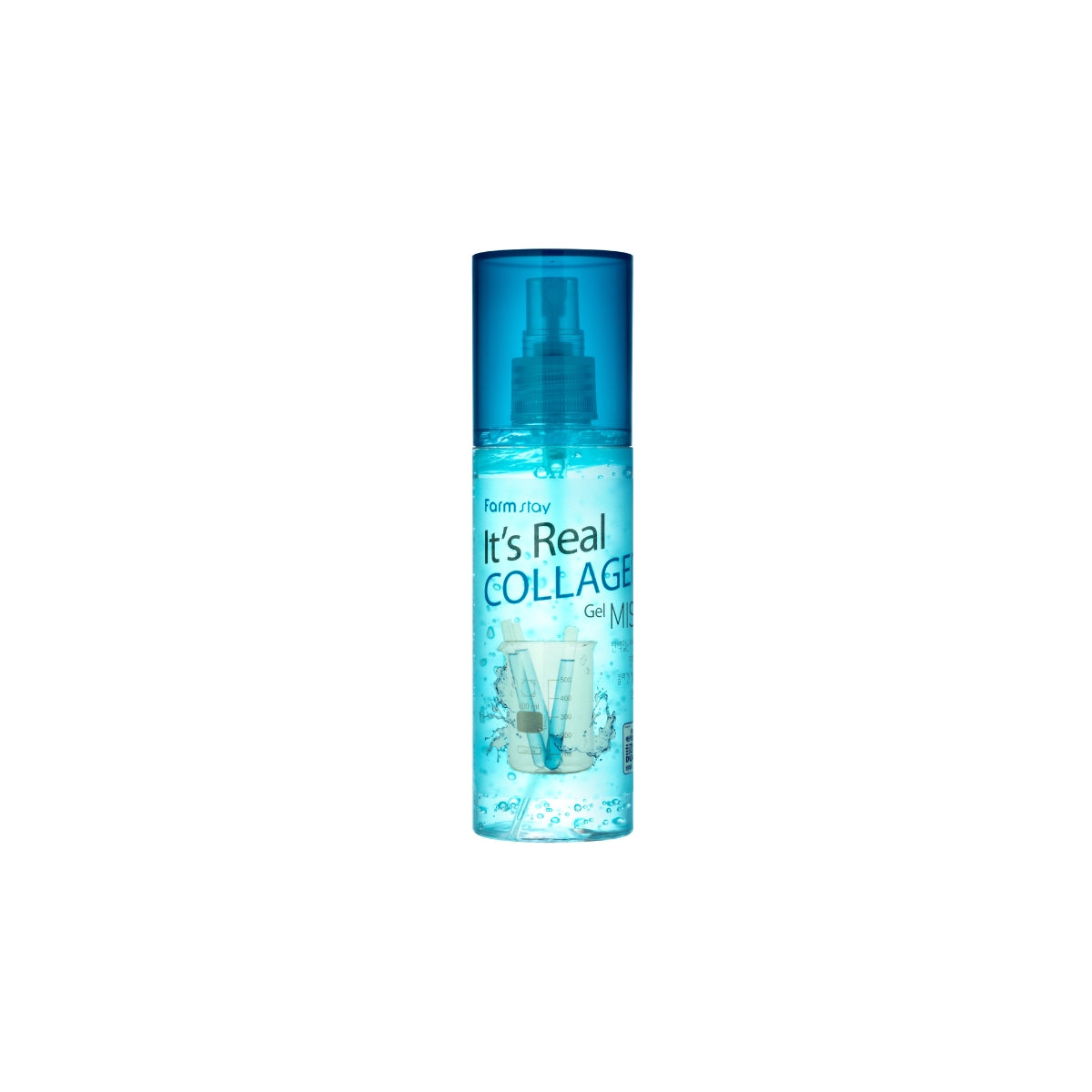 Farmstay It's Real Collagen Gel Mist 120ml face mist with hydrating collagen and refreshing spray in a clear bottle.