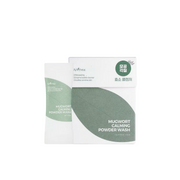 Isntree Mugwort Calming Powder Wash in a 1g packet, a natural powder cleanser for soothing skin, shown in the image.