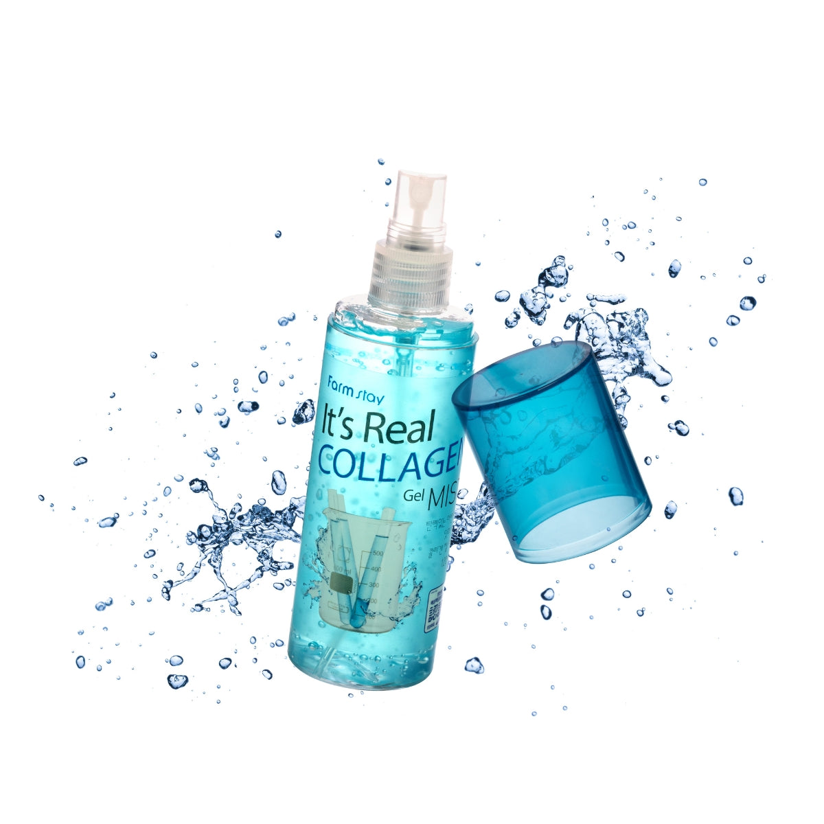 Farmstay It's Real Collagen Gel Mist 120ml facial mist with a clear spray bottle and label, designed to hydrate and refresh skin.