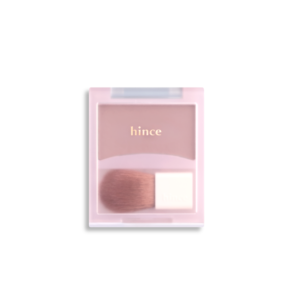 Hince Hug Layer Cheek Blush in soft pink and coral shades, showing smooth, blended blush on a model's cheek.