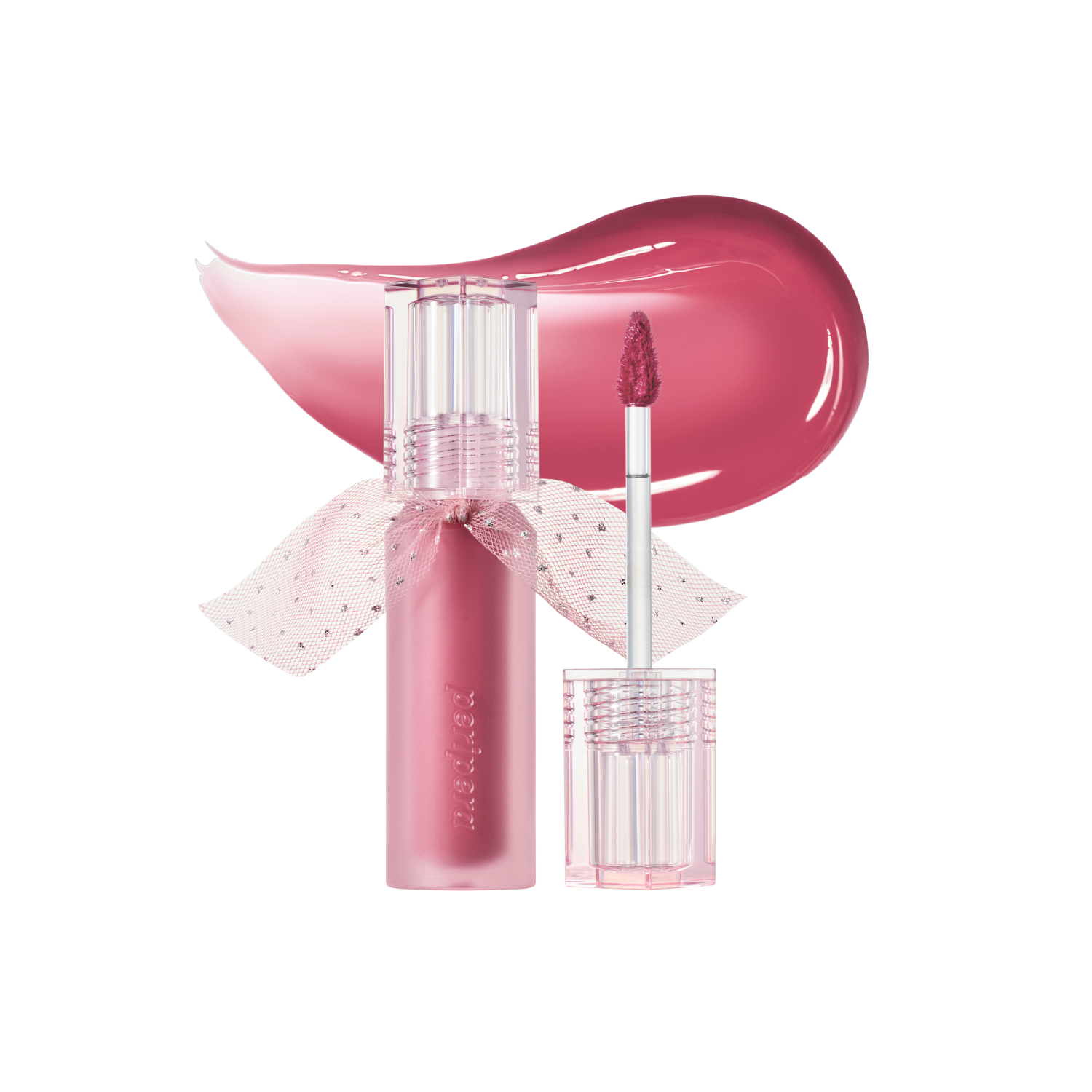 Peripera Water Bare Tint lip tint in a sleek tube, showcasing a natural, lightweight formula with a soft pink hue.