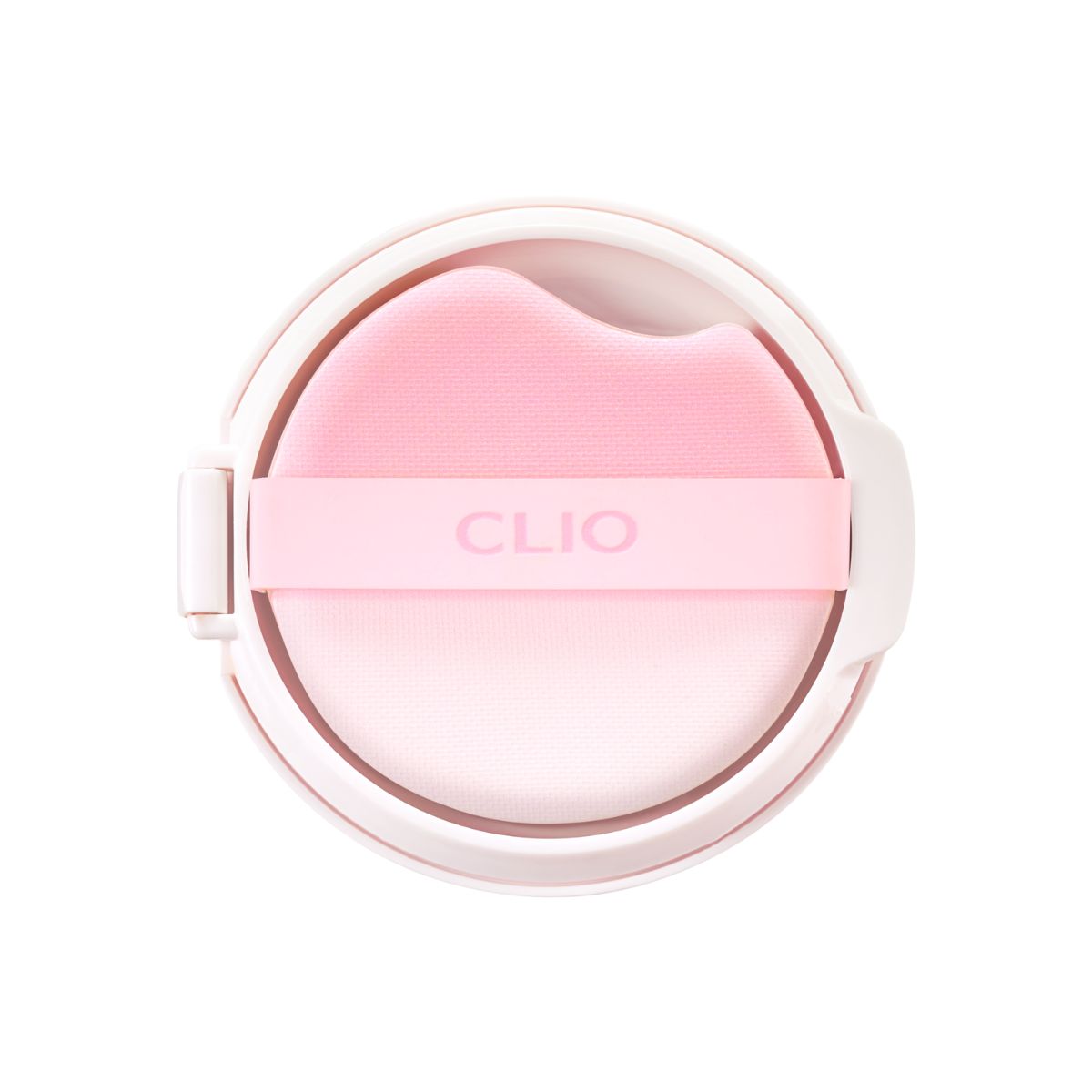 Clio Kill Cover The New Founwear Cushion foundation compact with fruit-themed packaging, featuring a mirror and applicator.