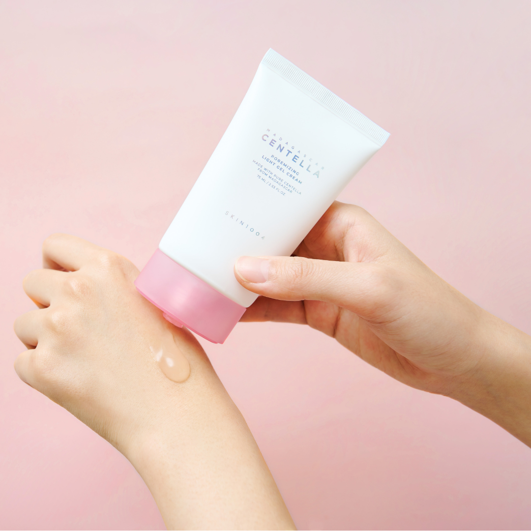 SKIN1004 Madagascar Centella Pore Minimizing Light Gel Cream, 75ml, face moisturizer with soothing Centella extract and lightweight texture.