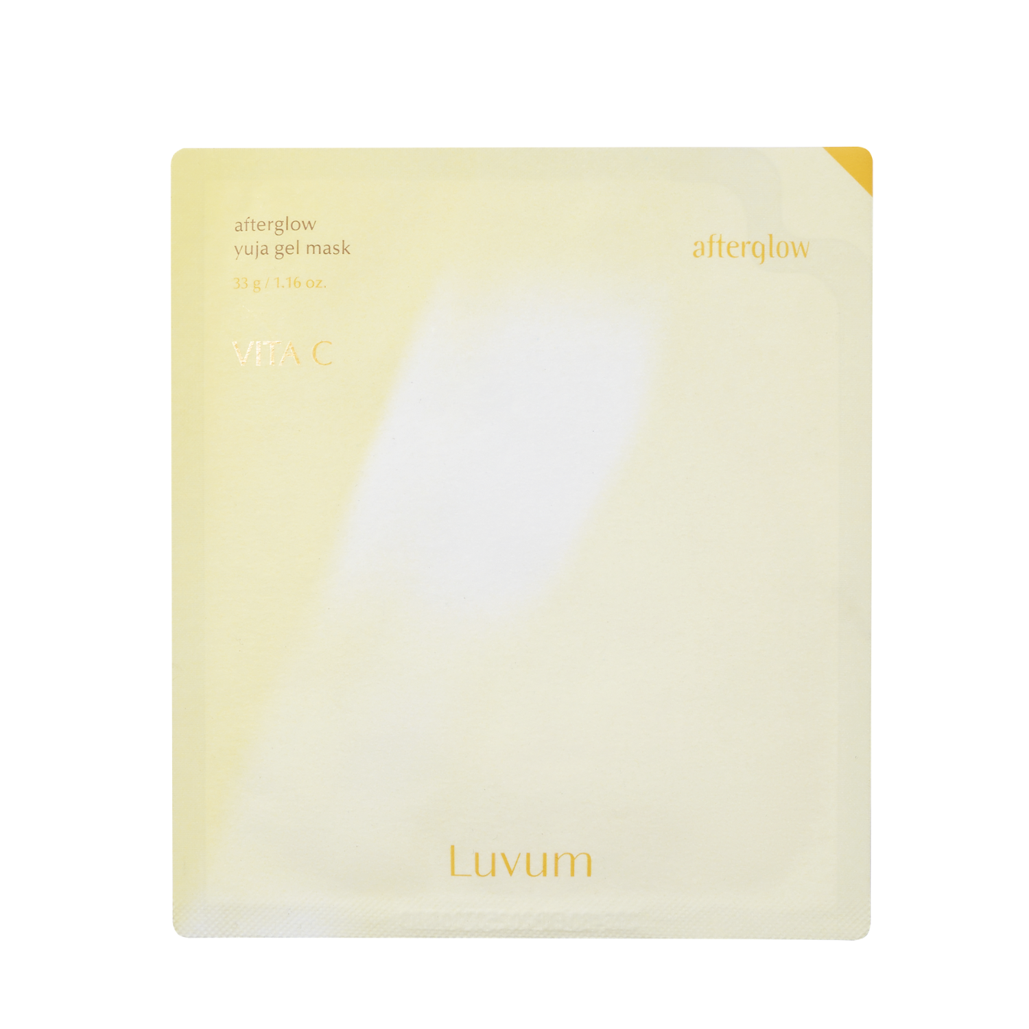 Luvum After Glow Yuja Gel Mask bundle with two brightening gel masks in white and yellow packaging.