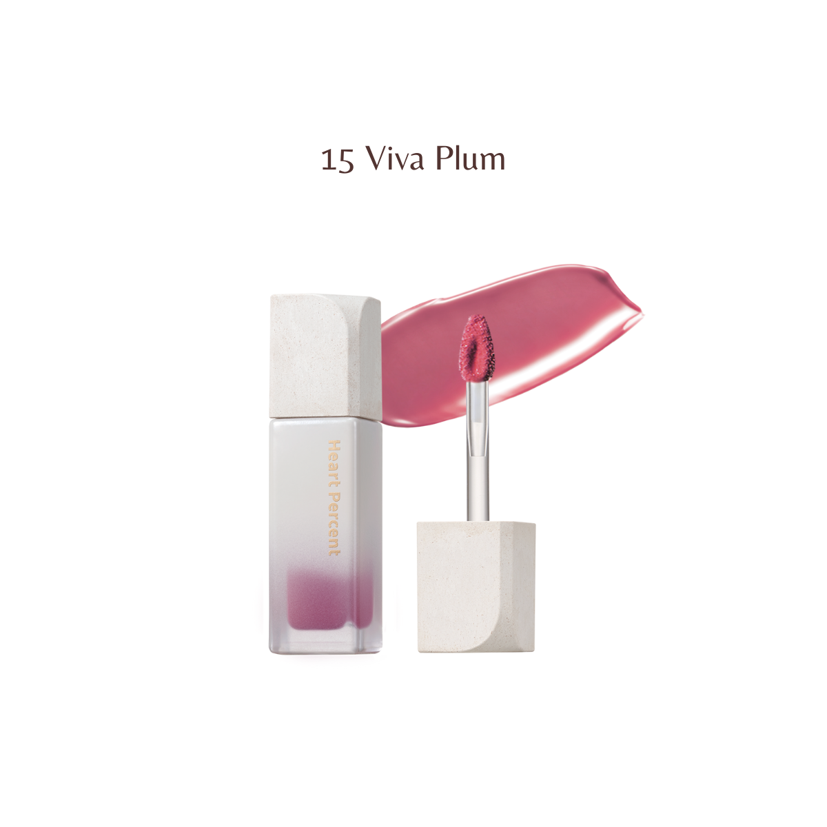 Heart Percent Dote on Mood Pure Glow Lip Tint featuring 14 vibrant colors, showcasing smooth, glossy lips with tinted finish.