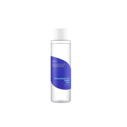 Isntree Hyaluronic Acid Toner Plus 200mL bottle with clear liquid and minimalist label, designed for hydrating skincare.