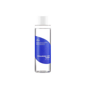 Isntree Hyaluronic Acid Toner 400mL in clear bottle, showing the transparent liquid inside, designed for hydrating skincare.
