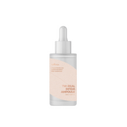 Isntree Tw-Real Bifida Ampoule 50mL bottle with clear liquid and white cap, skincare product for skin nourishment and repair.