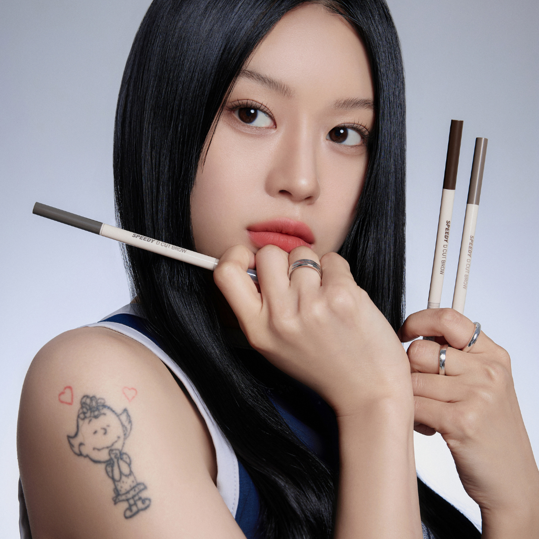 Peripera Speedy D Cut Brow eyebrow styling product with precise applicator for defined, natural-looking eyebrows.