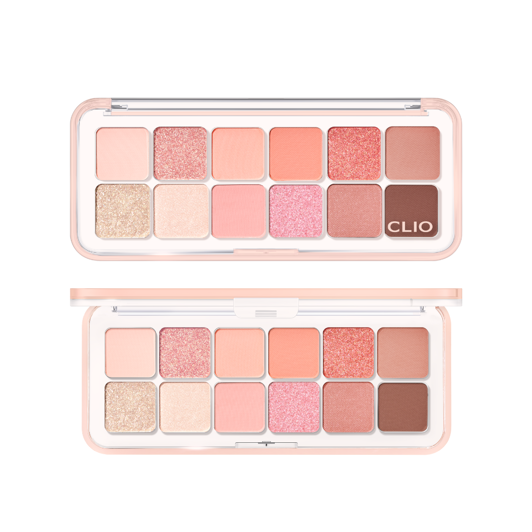 Clio Pro Eye Palette Air Every Fruit Grocery eyeshadow palette with vibrant fruit-inspired shades and multiple color options.