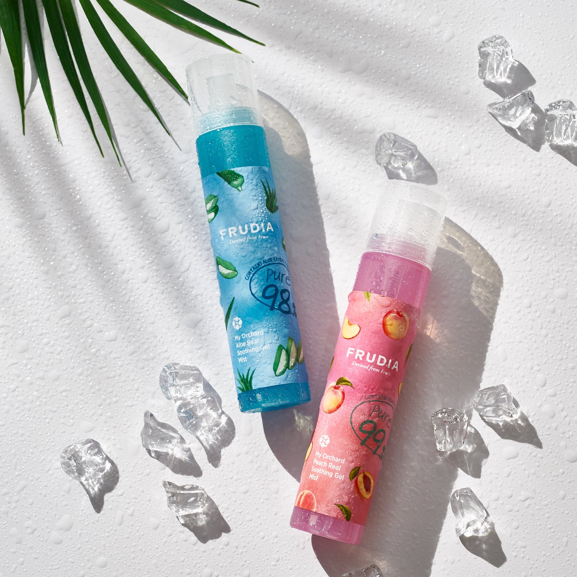 Frudia My Orchard Aloe Real Soothing Gel Mist 125ml spray bottle with aloe vera for face hydration and refreshing skin.