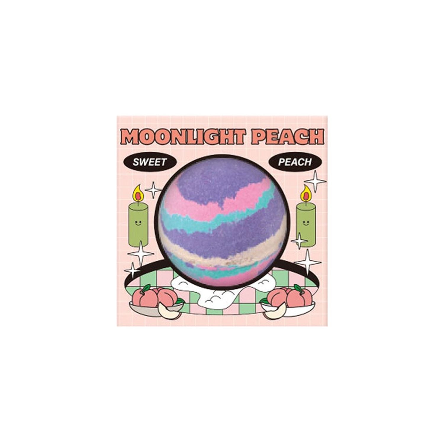 Plu Bubble Bath Bomb Moon Light Peach 200g - Shop K-Beauty in Australia