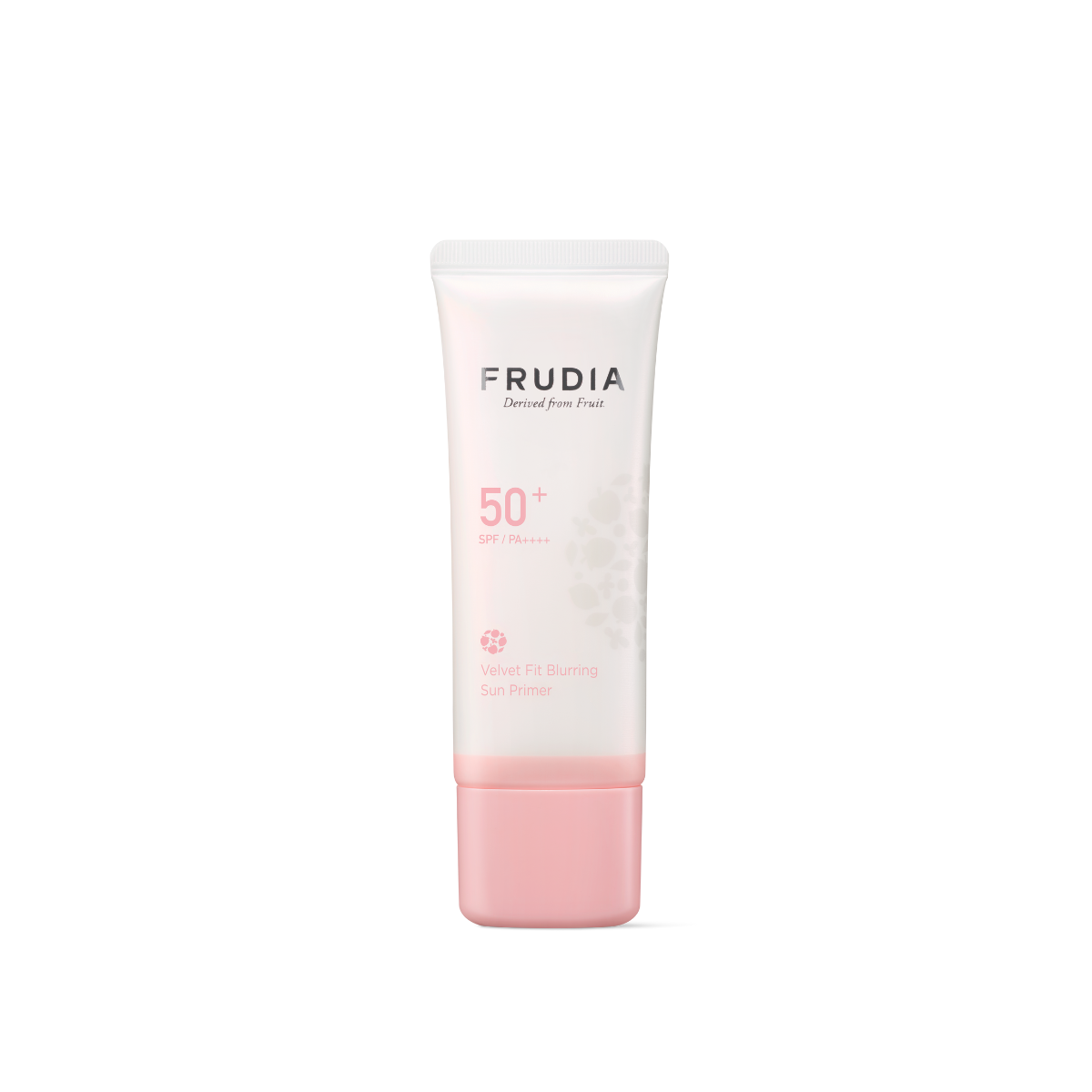 Frudia Velvet Fit Blurring Sun Primer in 40g, smooth face primer with velvety texture and sun protection, displayed in a sleek tube