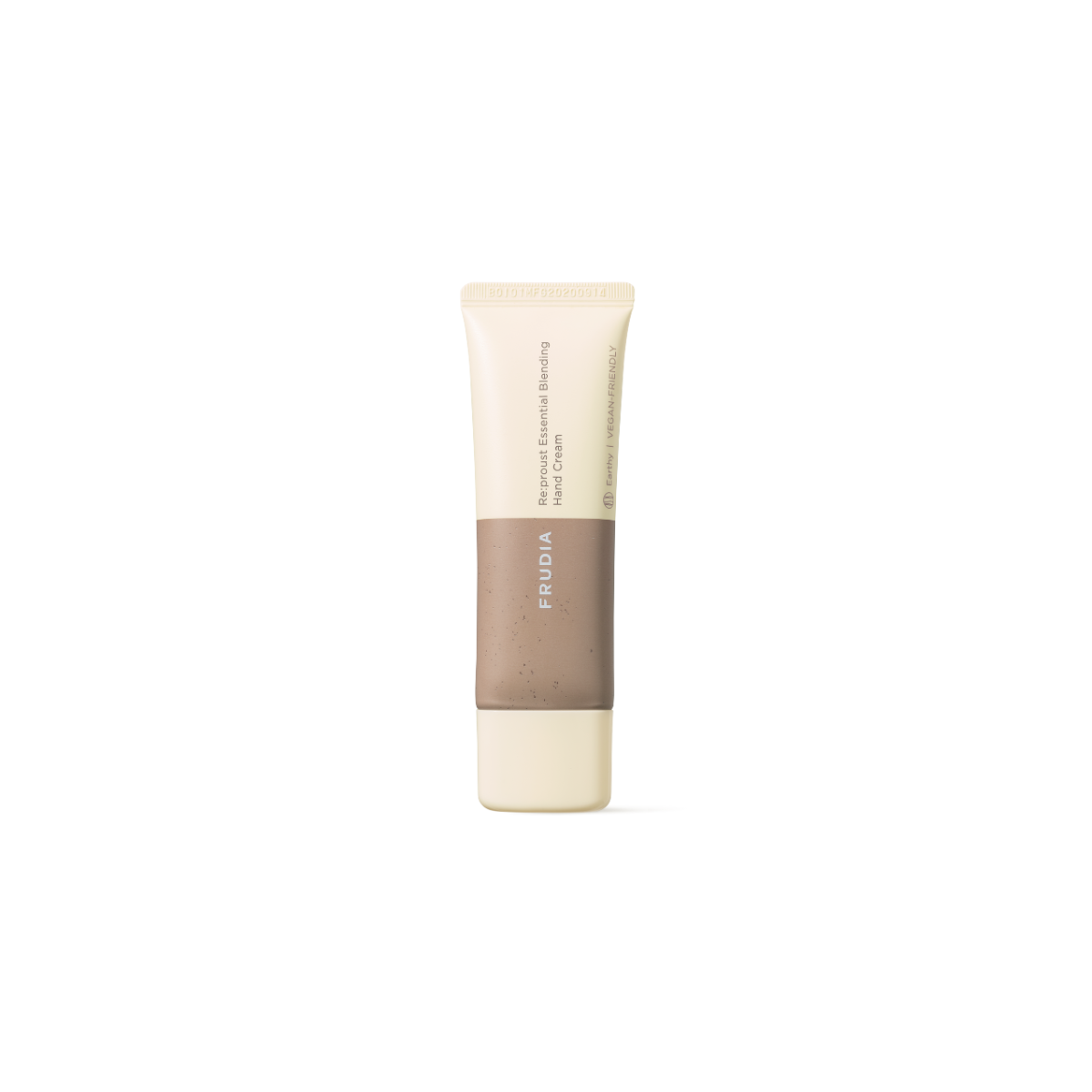 Frudia Re:proust Essential Blending Hand Cream Earthy 50g, creamy texture and earthy scent in a compact tube.
