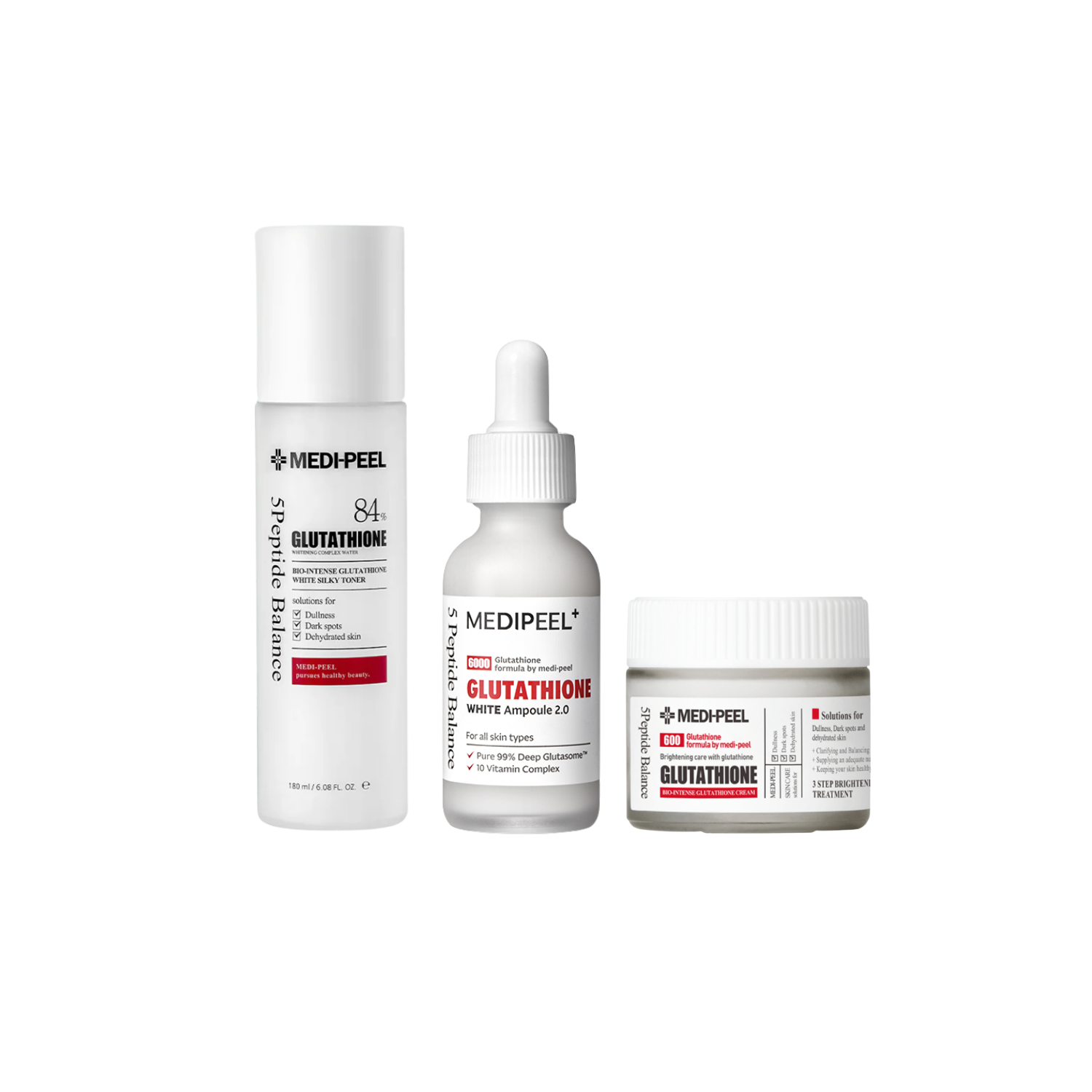 MEDIPEEL+ Bio-Intense Bundle featuring skincare products with nourishing, revitalizing formulas in sleek packaging.