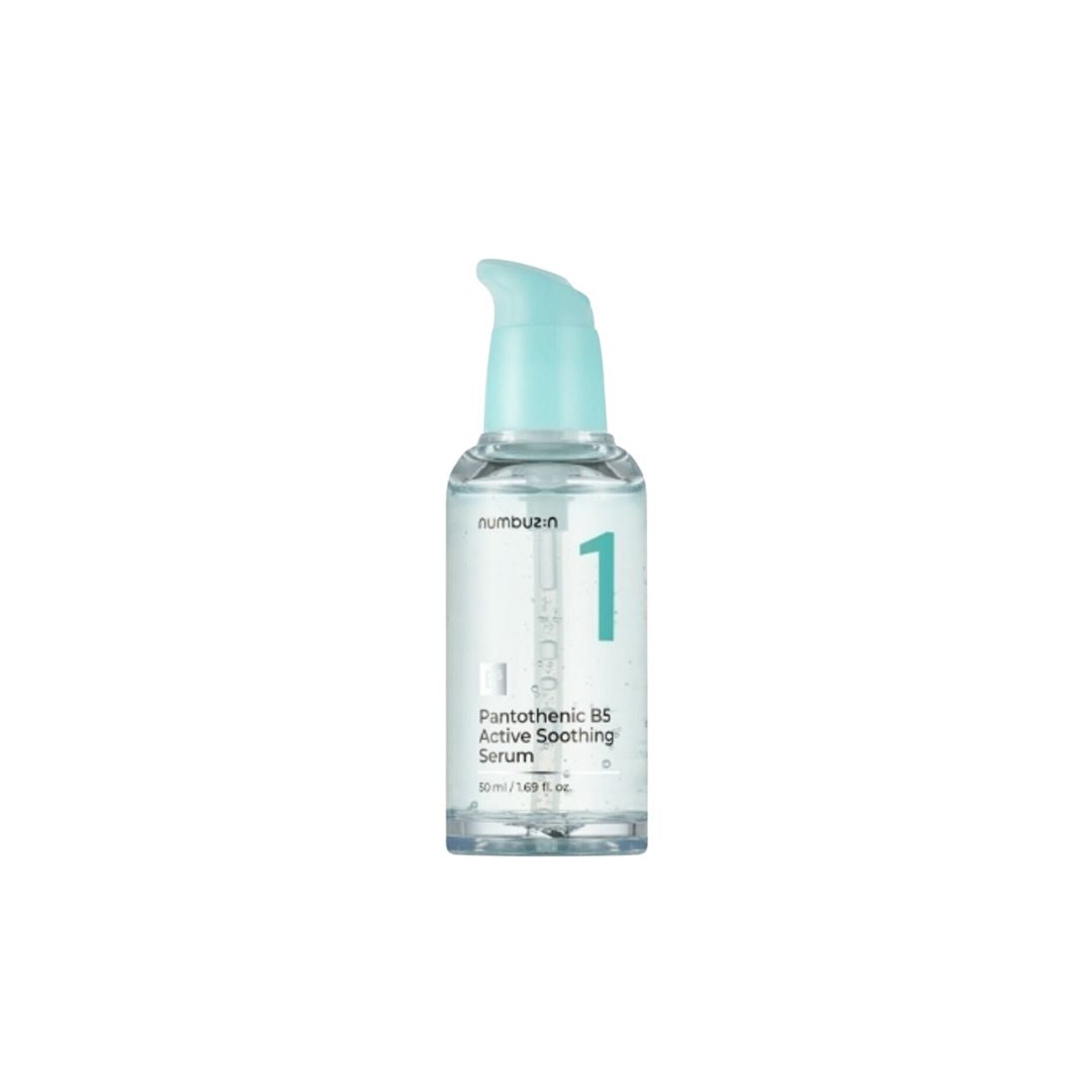 Numbuzin No. 1 Pantothenic B5 Active Soothing Serum 50ml bottle with a clean, minimalist label and clear product branding.