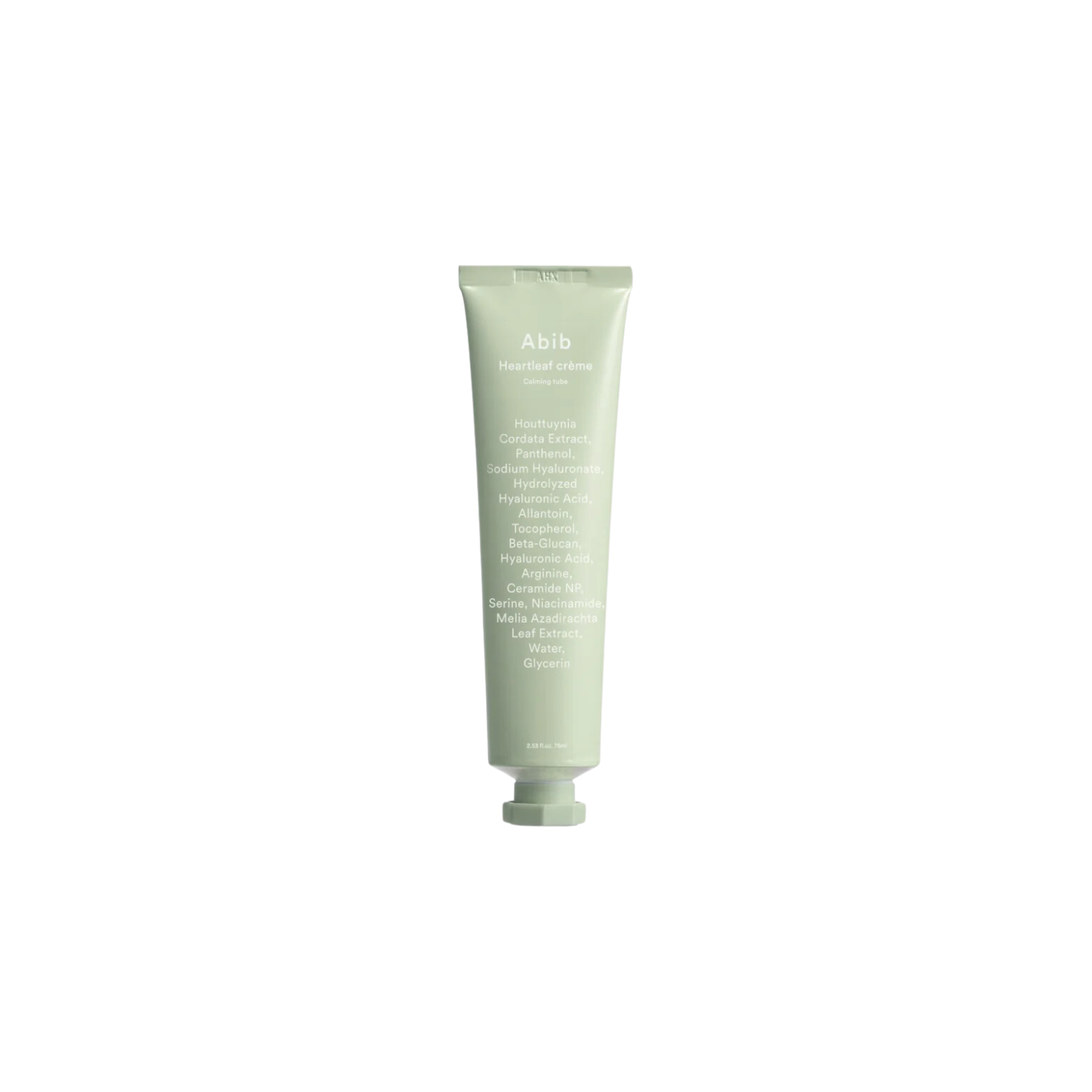 Abib Heartleaf Creme Calming Tube 75ml face moisturizer with soothing heartleaf extract in a white tube