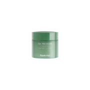 Farmstay Tea Tree Biome Calming Water Cream in a clear jar, showing the light, hydrating face moisturizer for soothing skin.